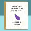 Funny Boyfriend or Husband Card - Personalised inside - Rude, Adult, Cheeky Card for Him on his birthday. - Blank inside - Large