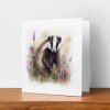 Notelet Card of a Badger For Anyone Any Occasion Card For Her or For Him Card For Birthday or Easter Card Thank You Card - Square (6x6) / Blank Message