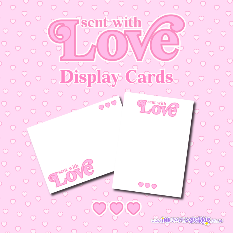 Sent With Love Display Cards - Mini - Portrait