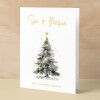 Christmas Card For Son and Partner Card Xmas Card for Son Christmas Card for Loved One Son Partner Card Christmas Tree Card - Large (5x7) / Blank Message