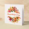 Mother's Day Card For Mum Happy Mother's Day Mothers Day card Mothering Sunday Flower Garland Mother's Day Card For Mom Mommy Mum Mummy - Square (6x6) / Blank Message