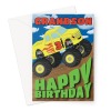 3rd Birthday Card For Grandson - Monster Trucks - A5 Portrait - 1 Card