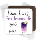 Personalised Drinks Coaster - Name's Pea Lemonade Goes Here!