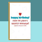 Funny Girlfriend/Boyfriend Birthday Card - Personalised - For Him or Her - Boyfriend or Girlfriend Birthday