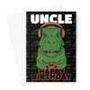 Uncle Birthday Card - Funny Gaming Dinosaur - A5 Portrait - 1 Card