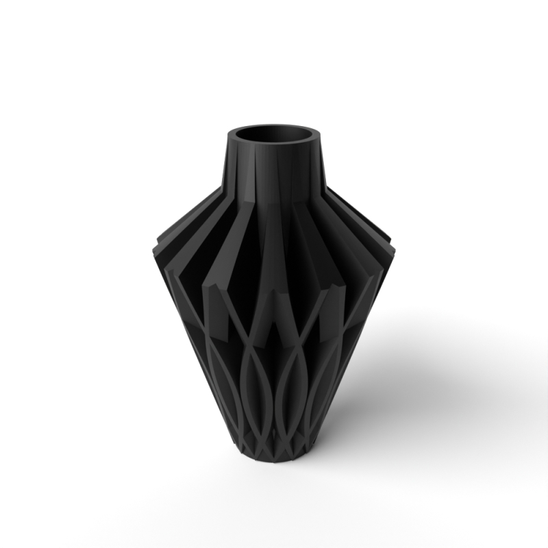 The Javero Vase, Modern and Unique Home Decor for Dried and Preserved Flower Arrangement - Black - Large