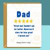 Funny Father's Day Card - For Dad - Personalised inside - Ideal cute card for Fathers Day - Large - Blank inside