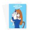 Happy Birthday Card - Anime & Manga Cat Girl - A5 Portrait - 1 Card