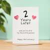 2nd Wedding Anniversary Card For Wife Anniversary Card for Husband 2 Year Anniversary Card For Boyfriend or Girlfriend Second Anniversary - Large (5x7) / Blank Message