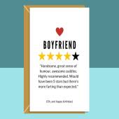 Funny Boyfriend Birthday Card - Personalised - More Farting - For Him - BF - On his birthday - From Girlfriend or Boyfriend - Large or Small