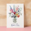 Mother's Day Card For Mum Happy Mother's Day Mothers Day card Mothering Sunday Floral Mixed Flowers Mom Mommy Mum Mummy - Small (4x6) / Blank Message