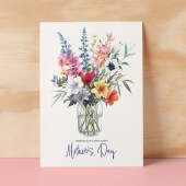 Mother's Day Card For Mum Happy Mother's Day Mothers Day card Mothering Sunday Floral Mixed Flowers Mom Mommy Mum Mummy