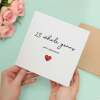 13th Anniversary Card For Wife, Husband, Girlfriend or Boyfriend, Simple Love Heart, Modern & Charming Gesture - Square (5.5x5.5) / Blank Inside