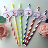 Unofficial Personalised Ms Rachel Birthday Party Straws, ANY AGE Birthday Straws