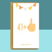 Funny 42nd Birthday Card - Personalised if required - Cheeky Birthday Card for Him or For Her - Swearing 42 birthday.