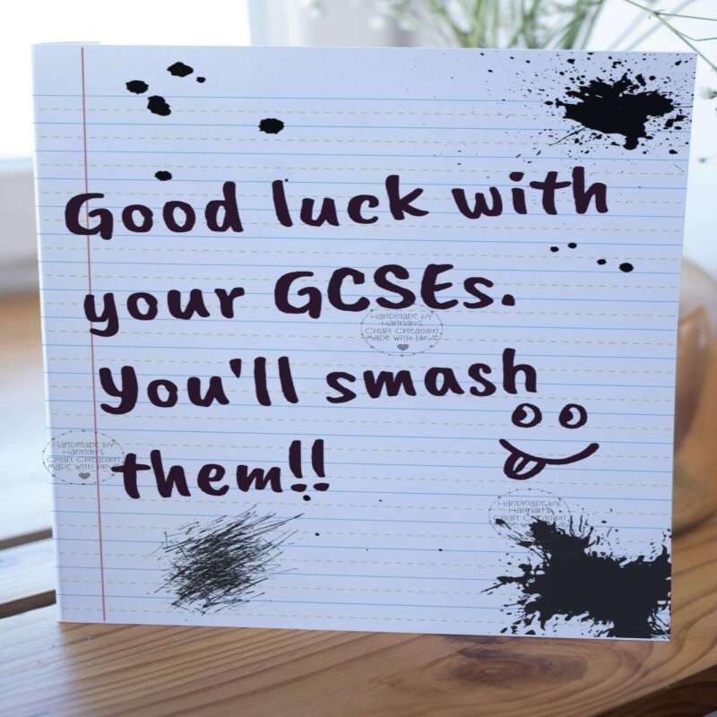 Show Support with this Custom Good Luck Card for GCSE or A-Level Students - GCSE