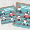 Driving gnome for Christmas funny gnome, gnomes, cute festive song, Holidays, Xmas card (Size A6/A5/A4/Square 6x6") - A6: Single card