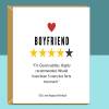 Funny Boyfriend Birthday Card - Farts Too Much - For Him - BF - On his birthday - From Girlfriend or Boyfriend - Can be personalised - Blank inside - Small