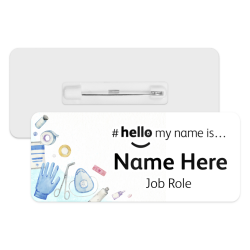 #hello my name is... Name Badge - Watercolour Medical Corner