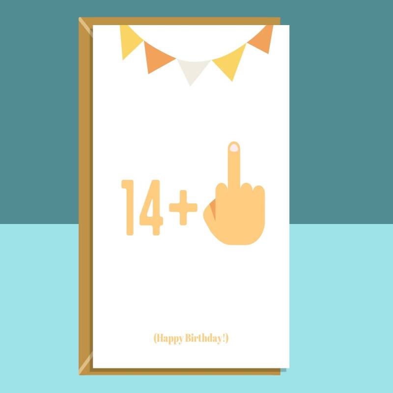 Funny 15th Birthday Card - Cheeky - For Him or For Her - Ideal for Brother, Sister, Cousin, Friend, Nephew or Niece turning 15 years old - Blank inside