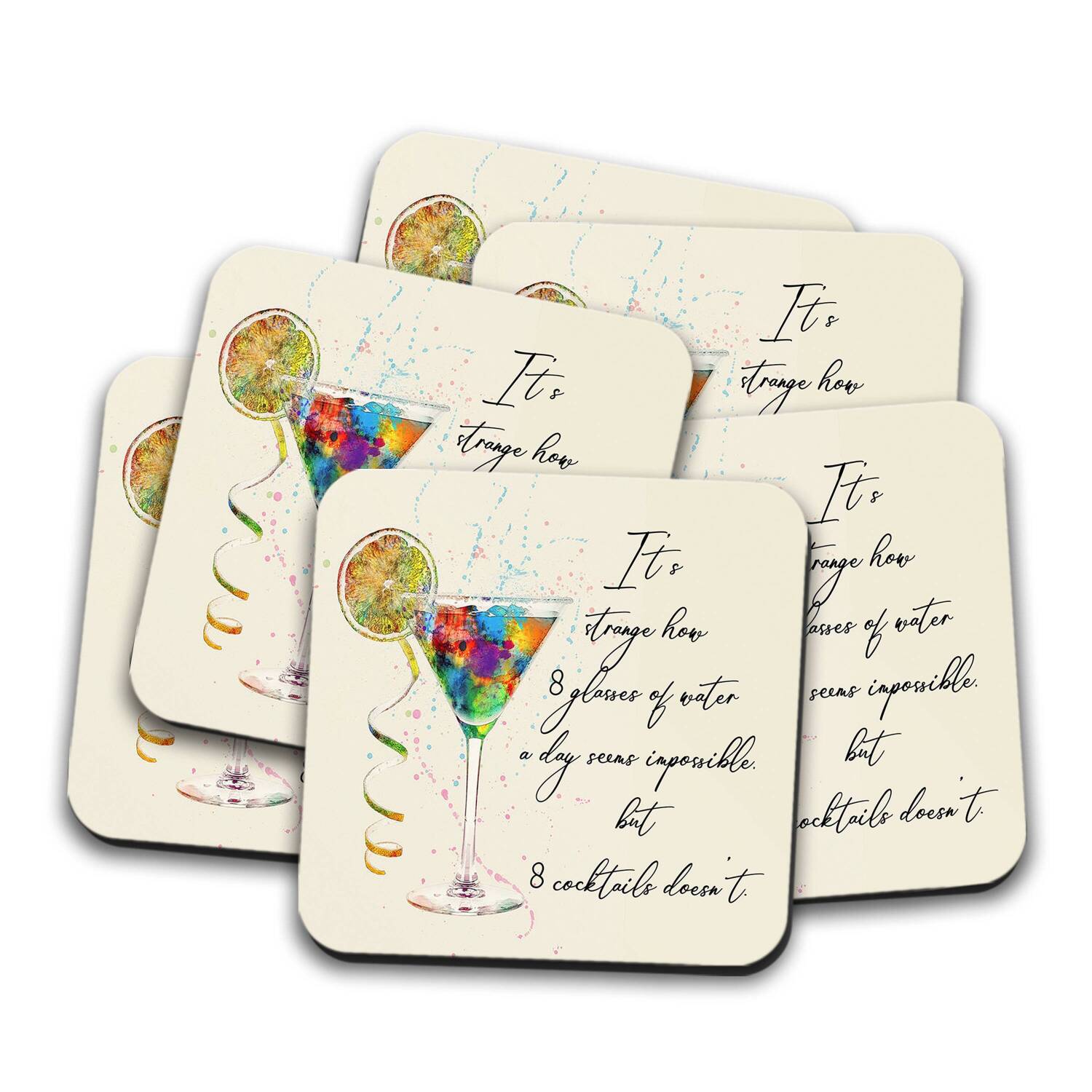 Funny Cocktail Coaster - Cocktail Quote Funny Coaster, Colourful Cocktail Coaster, gift, Coaster, Secret Santa, Birthday Gift, Home Bar.