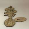 Unique Wooden Tulip Birthday Greeting Card
