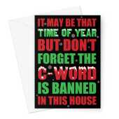 Funny Banned Word Christmas Card