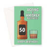 Bourbon Whiskey-Themed 50th Birthday Card - A5 Portrait - 1 Card