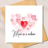 Mothers Day Card Mum in a Million Card for Mum / Card for Mum / Card for Mother / Birthday Card Mum /