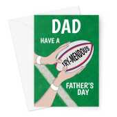 Funny Rugby Father's Day Card For Dad