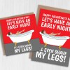 Let's have an early night, I'll even shave my legs funny Valentine's Day card for husband, boyfriend, partner (Size A6/A5/A4/Square 6x6") - A6: Single card