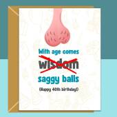 Funny 40th Birthday Card - Personalised inside if required - For Him - Perfect greetings card for someone turning 40 years old