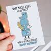 What makes a joke a Dad joke? When it becomes apparent. Funny bad joke birthday card for Daddy, Father, Papa from child (Size A6/A5/A4) - A6: Single card