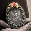 Floral Newborn Monthly Milestone Chalkboard - Perfect for Capturing Baby Photos and Moments. Great for baby shower gifts and accessories