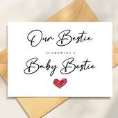 Our Bestie Is Growing a Baby Bestie Card, New Baby Card