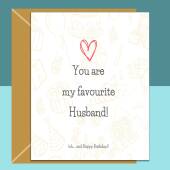 Funny Husband Birthday Card Birthday Card - Can be personalised - Ideal for Husband - Custom Card