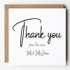 Thank you from Mr and Mrs Personalised Cards inc. envelopes - Folded - Personalised, Mr & Mrs Thank You Cards. Wedding Guest Thank You Card