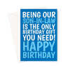 Funny Son-In-Law Birthday Gift Card - A5 Portrait - 1 Card