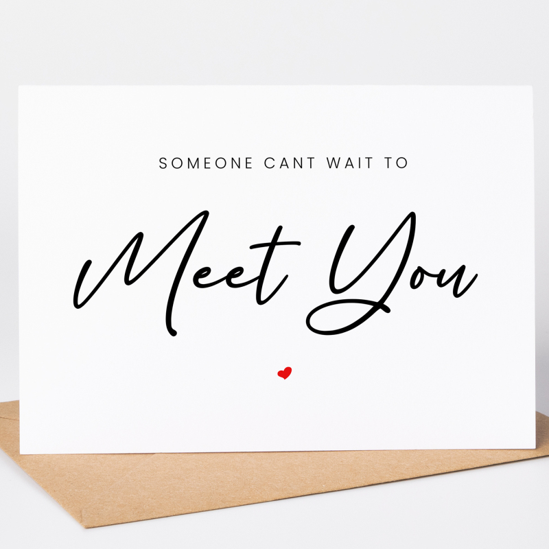 Someone Can't Wait To Meet You pregnancy announcement cards - A6 - 4.1" x 5.8"