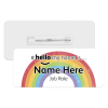 #hello my name is... Name Badge - Crackled Rainbow