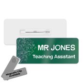 Teacher Name Badge Green Chalk Board Personalised Premium Durable Name Badge Name Badge, Teacher, TA, Assistant, School Teacher Name Badges