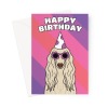 Afghan Hound Dog Birthday Card - A5 Portrait - 1 Card