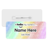 #hello my name is... Name Badge - Watercolour Gradient Rainbow