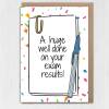 A huge well done on your exam results! Exams, GCSE, A-Level results congratulations, well done, graduation, college card (Size A6/A5/A4) - A6: Single card