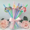 8 Disney Princess Straws,Disney Princess Birthday,Disney Princess Party - 8 straws