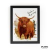 HIGHLAND COW Oil Paint Style Splatter Art Print, High Gloss Print, Splash Art, Home Decor, Oil Painting Effect Highland Cow, Farmhouse Decor - A6