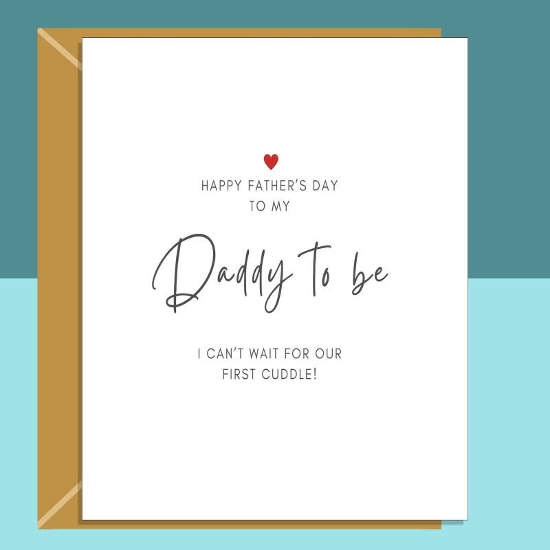 Father's Day Card From Bump Card - Daddy from bump - For every dad-to-be this Fathers Day - Personalised inside Card - Large - Blank Inside