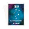 Libra Rude Star Sign Birthday Card - A5 Portrait - 1 Card