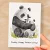 Father's Day Card For Daddy Cute Panda Bear and Cub Illustration Father's Day Card For Dad Father's Day Gift From Child - Small (4x6) / Blank Message