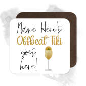 Personalised Drinks Coaster - Name's Offbeat Tiki Goes Here!